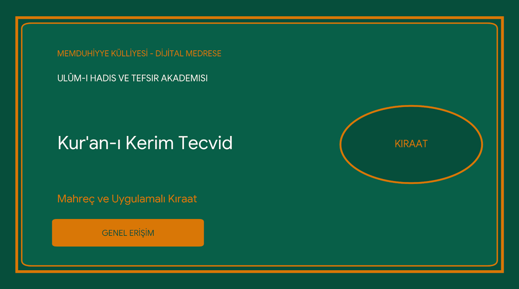 Kur'an-ı Kerim Tecvid ve Mahreç Eğitimi
